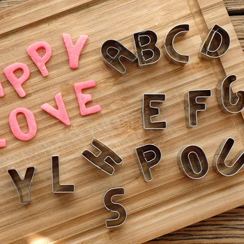 26 English Alphabet Letters Numbers DIY Stainless Steel Biscuit Mold Set Cookie Fruit And Vegetables Cutter Cake Baking Tools
26 English Alphabet Letters Numbers DIY Stainless Steel Biscuit Mold Set Cookie Fruit And Vegetables Cutter Cake Baking Tools