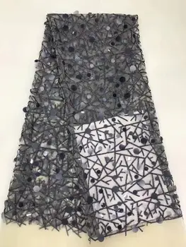 5 yards Best Selling Latest gray sequins 3D Embroidery French Lace fabric For Evening Dress FFD-1013
5 yards Best Selling Latest gray sequins 3D Embroidery French Lace fabric For Evening Dress FFD-1013
