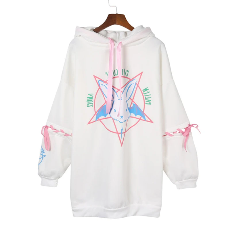 2019 Fall Winter Women's Gothic Sweatshirt Women Hoodies Pullover Punk Casual Loose Sweatshirt Dress Long Hoodies Hot Sale
2019 Fall Winter Women's Gothic Sweatshirt Women Hoodies Pullover Punk Casual Loose Sweatshirt Dress Long Hoodies Hot Sale