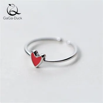 New Beautiful Fashion Popular Red Heart 925 Sterling Silver Creative Simple Red Enamel Love Peach Heart Women Opening Rings R275
New Beautiful Fashion Popular Red Heart 925 Sterling Silver Creative Simple Red Enamel Love Peach Heart Women Opening Rings R275