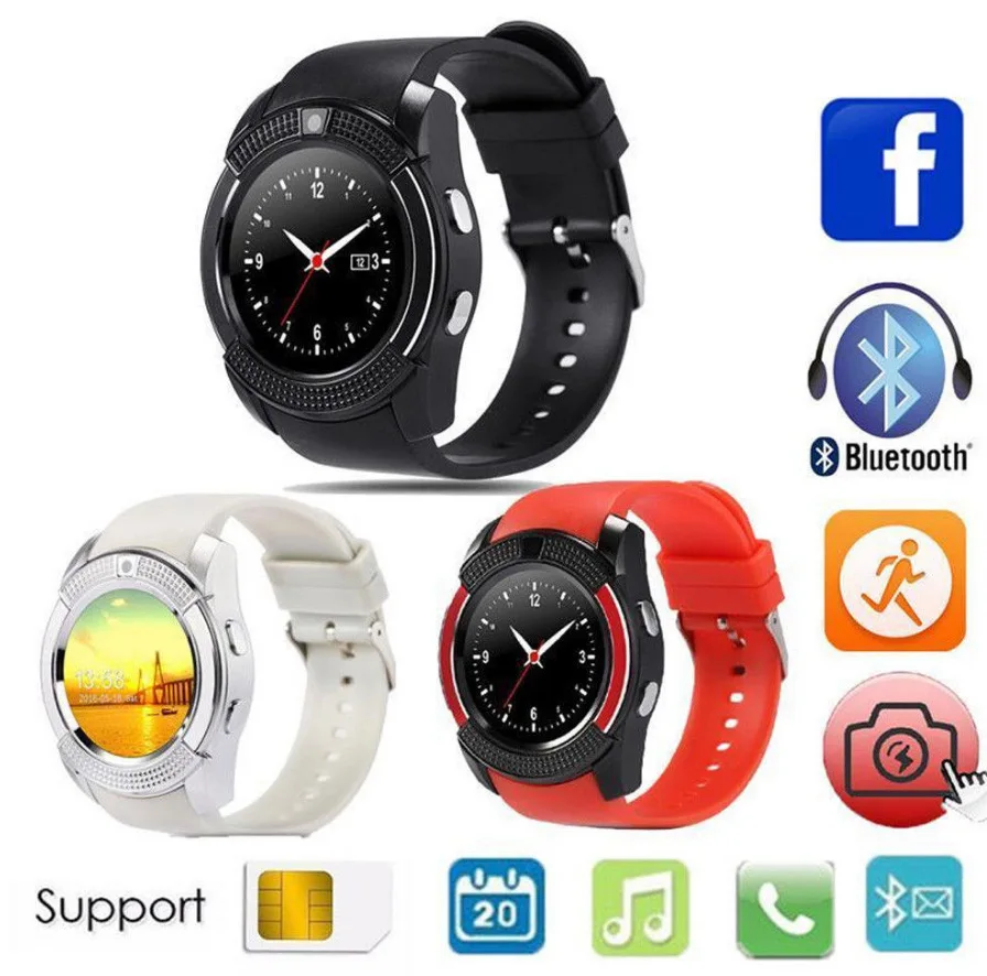 Waterproof Bluetooth Waterproof Smar Twatch Touch Screen Smart With Camera Bracelet Cool Clock Support Tf Card Sim Sd Card Slot
Waterproof Bluetooth Waterproof Smar Twatch Touch Screen Smart With Camera Bracelet Cool Clock Support Tf Card Sim Sd Card Slot