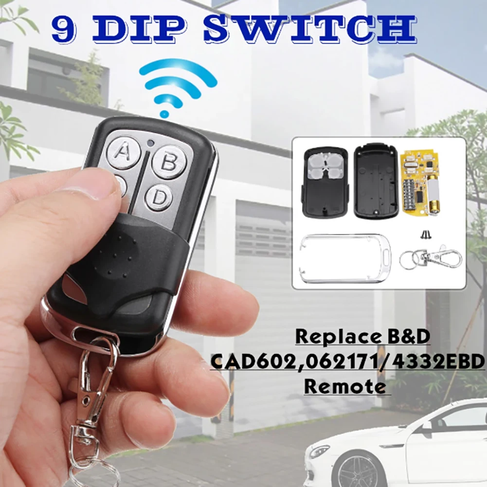 Car Accessories 433.92MHZ 9 DIP Switch Remote Controller Clone Remotes Auto Copy Duplicator For Garage Door B&D Accent CAD602 43
Car Accessories 433.92MHZ 9 DIP Switch Remote Controller Clone Remotes Auto Copy Duplicator For Garage Door B&D Accent CAD602 43
