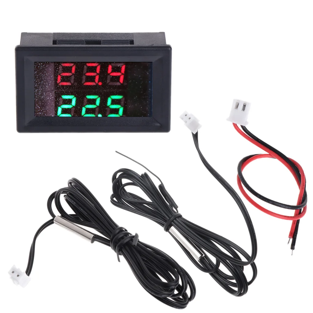 DC 4-28V Precision Dual Display Digital Thermometer NTC Waterproof Metal Probe Drop Ship Support
DC 4-28V Precision Dual Display Digital Thermometer NTC Waterproof Metal Probe Drop Ship Support