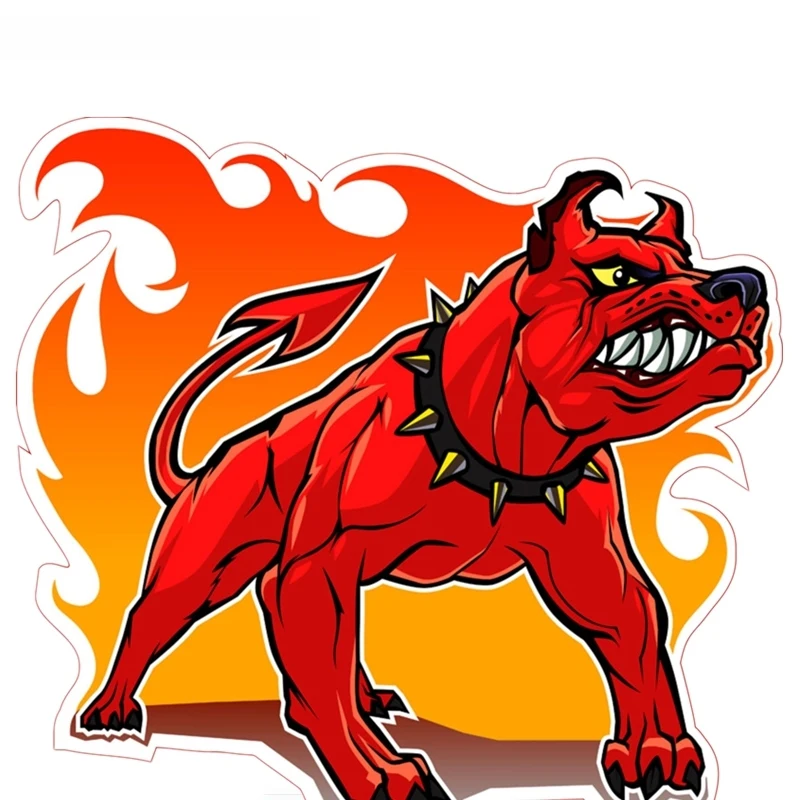 

SZWL Angry Pitbull In Fire Car Sticker Funny Colorful Decal Auto Motorcycles Decals Waterproof Accessories Vinyl,15cm*14cm