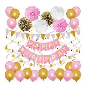 1 Set of Birthday Party Triangle Banner Paper Flower Ball Decorative Balloons Shining Bunting Banner
1 Set of Birthday Party Triangle Banner Paper Flower Ball Decorative Balloons Shining Bunting Banner