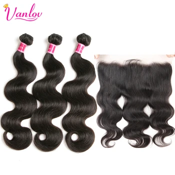 Vanlov Brazilian Hair Weave Bundles With Frontal Human Hair Body Wave Bundles With Closure 13X4 Lace Front Closure And Bundles
Vanlov Brazilian Hair Weave Bundles With Frontal Human Hair Body Wave Bundles With Closure 13X4 Lace Front Closure And Bundles