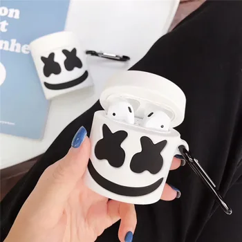 Fashionable Halloween Airpods 1 2 Silicone Case Latex White DJ Marshmallow Mask Apple Airpods Wireless Earphone Cover 
Fashionable Halloween Airpods 1 2 Silicone Case Latex White DJ Marshmallow Mask Apple Airpods Wireless Earphone Cover