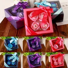 Luxo artesanal sabão flor bouquet rosa rosa peônia flores artificiais cravos noiva caixa de presente casamento decoração para casa nova(China)