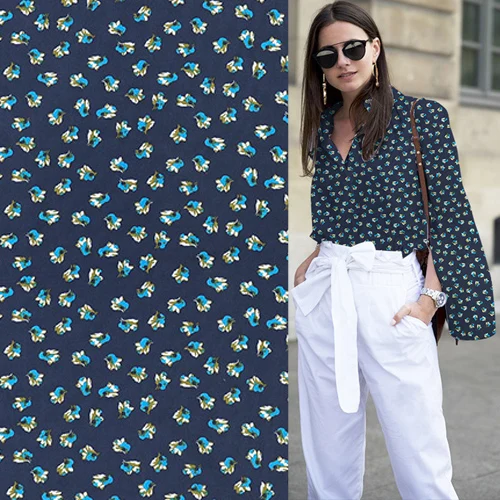 95cm length Mini print on nevy blue bottom silk and cotton blended fabric,SCT596
95cm length Mini print on nevy blue bottom silk and cotton blended fabric,SCT596