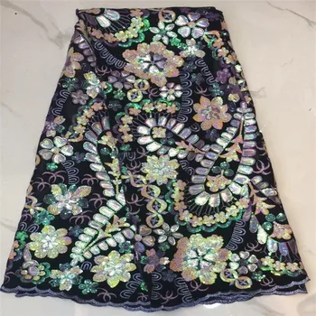 Net Lace Sequence Fabrics Nigerian Sequins Lace Fabrics High Quality French Mesh Lace Fabric for Wedding Party
Net Lace Sequence Fabrics Nigerian Sequins Lace Fabrics High Quality French Mesh Lace Fabric for Wedding Party
