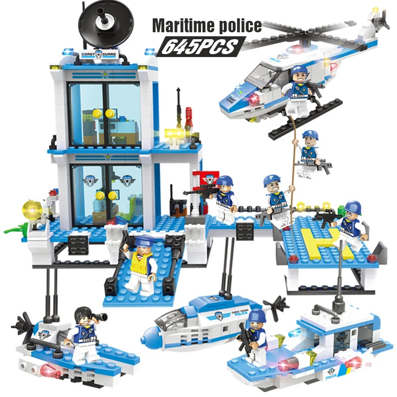 2020 New Building Blocks Sets Legoing City Police Maritime Station Patrol Speed Boat Helicopter Figures Bricks DIY Toys for Kids
2020 New Building Blocks Sets Legoing City Police Maritime Station Patrol Speed Boat Helicopter Figures Bricks DIY Toys for Kids