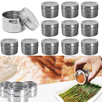 6PCS Stainless Steel Magnetic Spice Rack Pot Herb Tin Jar Storage Holder Cook Stand Dustproof Spice Jar
6PCS Stainless Steel Magnetic Spice Rack Pot Herb Tin Jar Storage Holder Cook Stand Dustproof Spice Jar