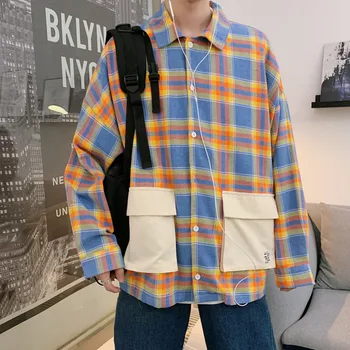 Autumn New Plaid Shirt Men Fashion Retro Big Pocket Casual Shirt Man Streetwear Wild Loose Long-sleeved Shirt Large Size M-5XL
Autumn New Plaid Shirt Men Fashion Retro Big Pocket Casual Shirt Man Streetwear Wild Loose Long-sleeved Shirt Large Size M-5XL