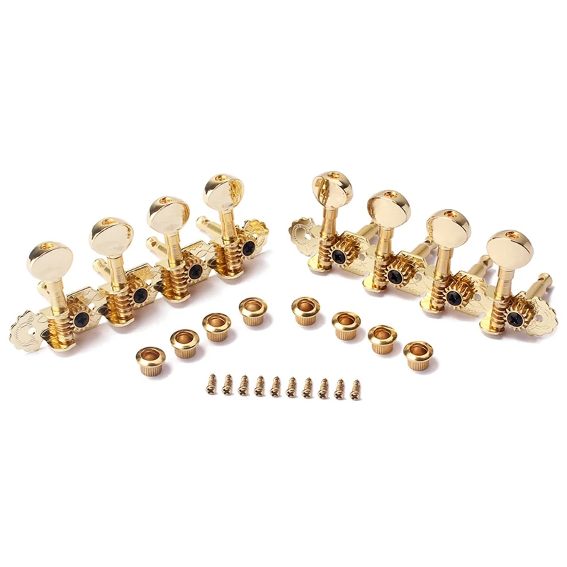 2 Pieces Iron 4L 4R Tuner Tuning Pegs Machine Heads Gold Set for Mandolin/8 Strings Guitar Replacement Parts
2 Pieces Iron 4L 4R Tuner Tuning Pegs Machine Heads Gold Set for Mandolin/8 Strings Guitar Replacement Parts
