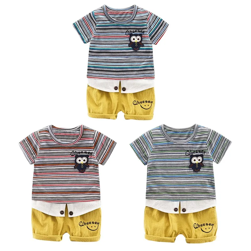 2019 Summer Baby Clothes Unisex Newborn Baby Clothes For Boys Striped Tshirt Baby Set Clothing 
2019 Summer Baby Clothes Unisex Newborn Baby Clothes For Boys Striped Tshirt Baby Set Clothing