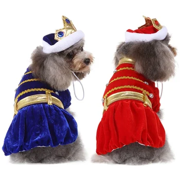 2020 Pet Cosplay Costume Dog Coat Funny Princes Outfits Set Puppy 2-legged Coat And Hat Apparel Jacket Dog Sets
2020 Pet Cosplay Costume Dog Coat Funny Princes Outfits Set Puppy 2-legged Coat And Hat Apparel Jacket Dog Sets