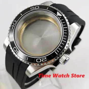 40mm Sapphire glass black ceramic bezel stainless steel Watch Case with rubber strap fit ETA 2836 Miyota 8215 DG 3804 movement
40mm Sapphire glass black ceramic bezel stainless steel Watch Case with rubber strap fit ETA 2836 Miyota 8215 DG 3804 movement