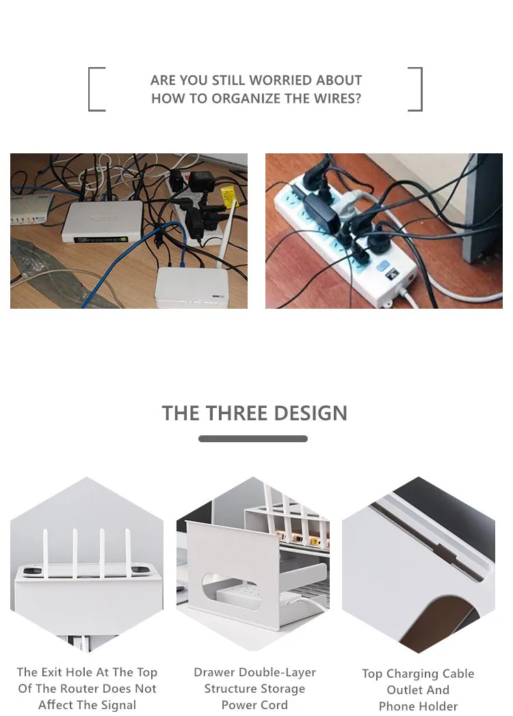 Double Layers Drawer Type WIFI Router Storage Box 12 Double Layers Drawer Type WIFI Router Storage Box 2