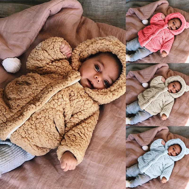 0-24M Kids Jacket Winter Warm Fleece Hooded Teddy Bear Coat Windbreaker Baby Girl Boys Children Toddler Outerwear Clothes
0-24M Kids Jacket Winter Warm Fleece Hooded Teddy Bear Coat Windbreaker Baby Girl Boys Children Toddler Outerwear Clothes