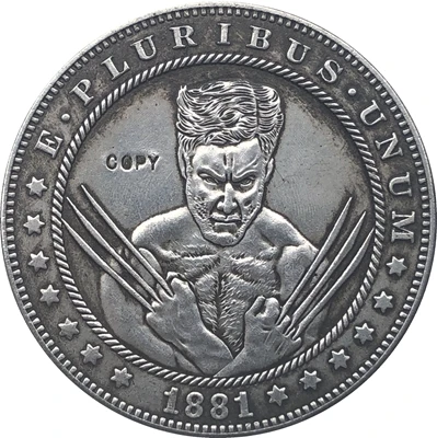 

Hobo Nickel 1881-CC USA Morgan Dollar COIN COPY Type 123