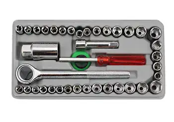 40 Pcs Tools Multiple Functional Easy Carry Car Motorcycle Repair Integral Forging Vehicle Mounted Toolbox Auto Repair Tools
40 Pcs Tools Multiple Functional Easy Carry Car Motorcycle Repair Integral Forging Vehicle Mounted Toolbox Auto Repair Tools