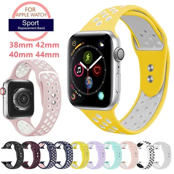 Silicone Strap for Apple Watch Band Bracelet for Apple Watch Strap Rubber Iwatch Band 4/3/2/1 38MM 42MM 40MM 44MM Wristbands
Silicone Strap for Apple Watch Band Bracelet for Apple Watch Strap Rubber Iwatch Band 4/3/2/1 38MM 42MM 40MM 44MM Wristbands