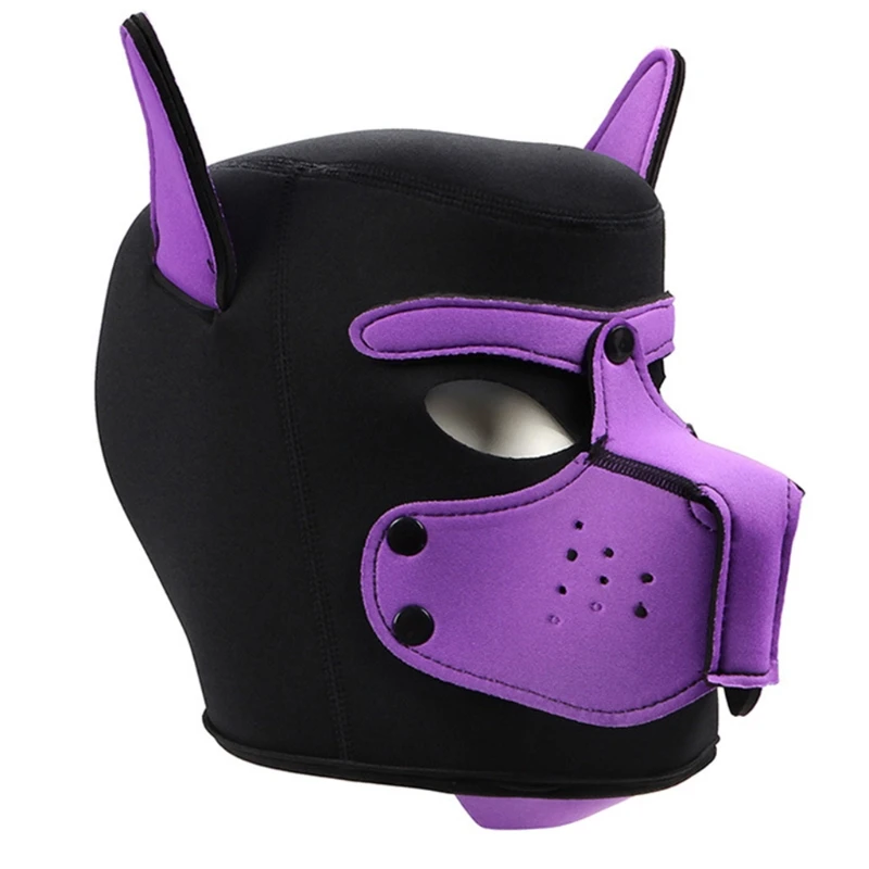 Сексуальный собачий головной убор БДСМ бондаж косплей с маской для лица раб