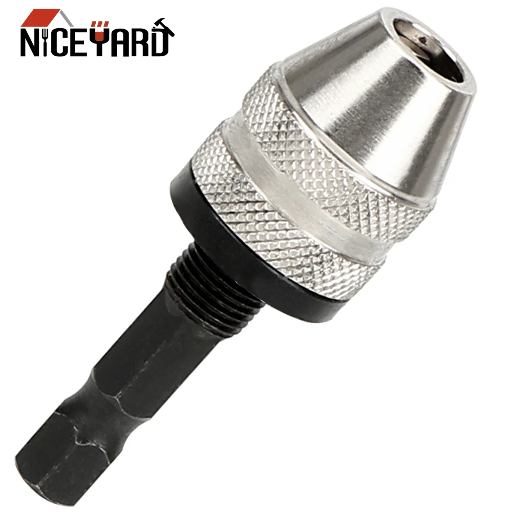 NICEYARD Converter Quick Change Adapter Drill Bit Chuck Power Tool Accessories 1/4" Inch Hex Shank Tool 0.3-6.5mm
NICEYARD Converter Quick Change Adapter Drill Bit Chuck Power Tool Accessories 1/4" Inch Hex Shank Tool 0.3-6.5mm