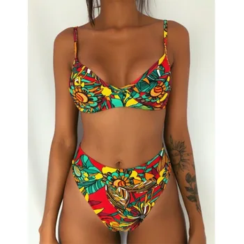 Leopard Bikini Set Swimsuit Women 2 Pieces High Waist Floral Print Sashes Back Bars Swimwear Bathing Suits 2020 Triangle Bikinis
Leopard Bikini Set Swimsuit Women 2 Pieces High Waist Floral Print Sashes Back Bars Swimwear Bathing Suits 2020 Triangle Bikinis