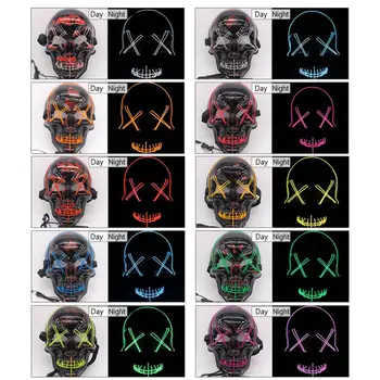 Halloween LED Mask Masquerade Party Masks Neon Maske Light Glow In The Dark Mascara Horror Maska Glowing Purge Masker #
Halloween LED Mask Masquerade Party Masks Neon Maske Light Glow In The Dark Mascara Horror Maska Glowing Purge Masker #