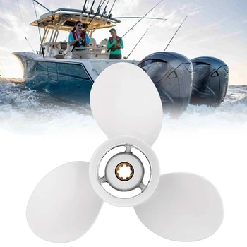 683-45943-00-EL 9 1/4 X 10 1/2 for Yamaha 9.9-20HP Outboard Propelle Propeller 3 Blades 8 Spline Tooths 
683-45943-00-EL 9 1/4 X 10 1/2 for Yamaha 9.9-20HP Outboard Propelle Propeller 3 Blades 8 Spline Tooths