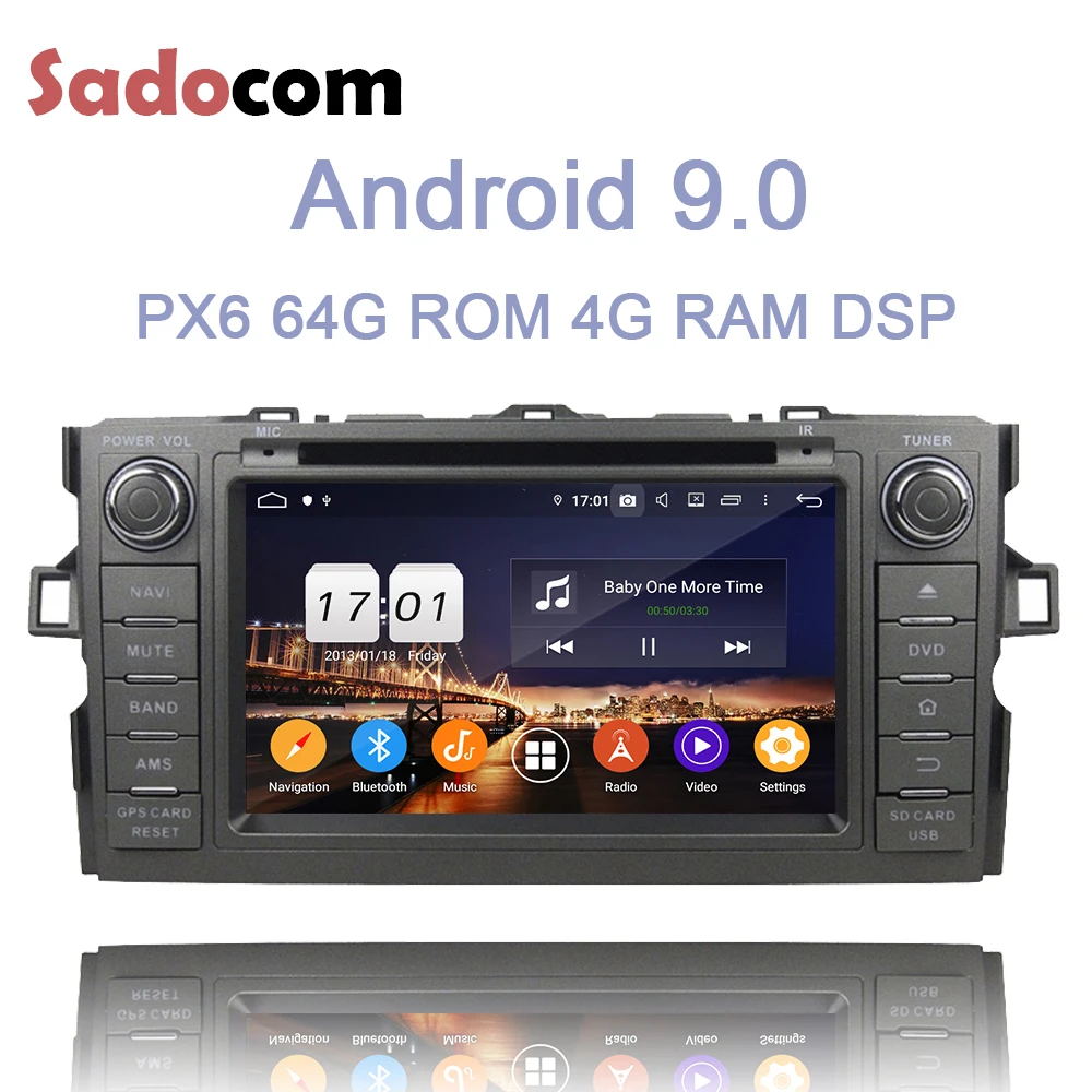 PX6 DSP 2 din Android 10 0 автомобильный dvd-плеер 64 Гб ROM 4 RAM 8 core автомобильное радио 5 для Toyota