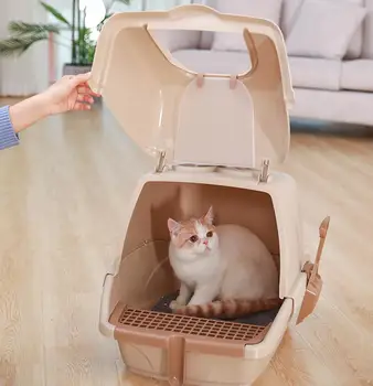 Cat Sand Pot Large Splash-proof Closed Cat Toilet Cat Products Deodorization And Smell-proof Cat Pot Excrement 
Cat Sand Pot Large Splash-proof Closed Cat Toilet Cat Products Deodorization And Smell-proof Cat Pot Excrement