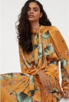 2020 new autumn Winter yellow zaraing women Dress sheining vadiming female Yellow Print Dress sexy vintage plus size Xdn9319 
2020 new autumn Winter yellow zaraing women Dress sheining vadiming female Yellow Print Dress sexy vintage plus size Xdn9319