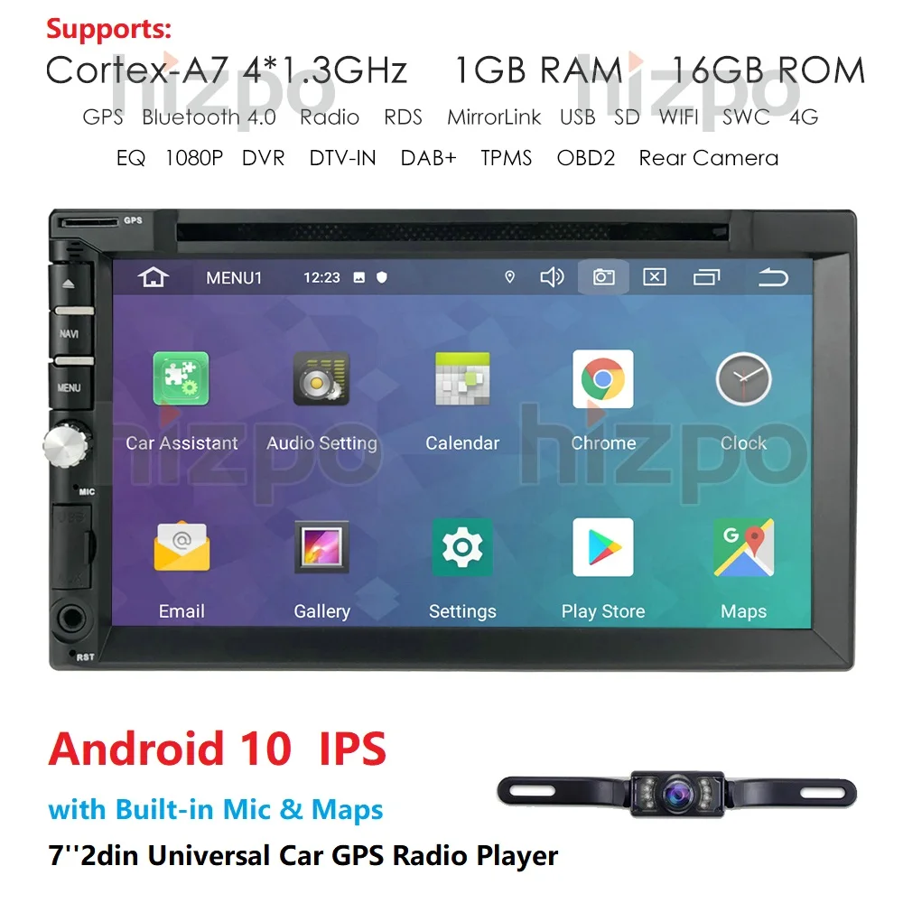 7"Universal Quad Core 2Din Car Android 10.0 Radio Multimedia Player 1G RAM 16G ROM GPS Navigation IPS Screen Mirror link DAB+OBD
7"Universal Quad Core 2Din Car Android 10.0 Radio Multimedia Player 1G RAM 16G ROM GPS Navigation IPS Screen Mirror link DAB+OBD