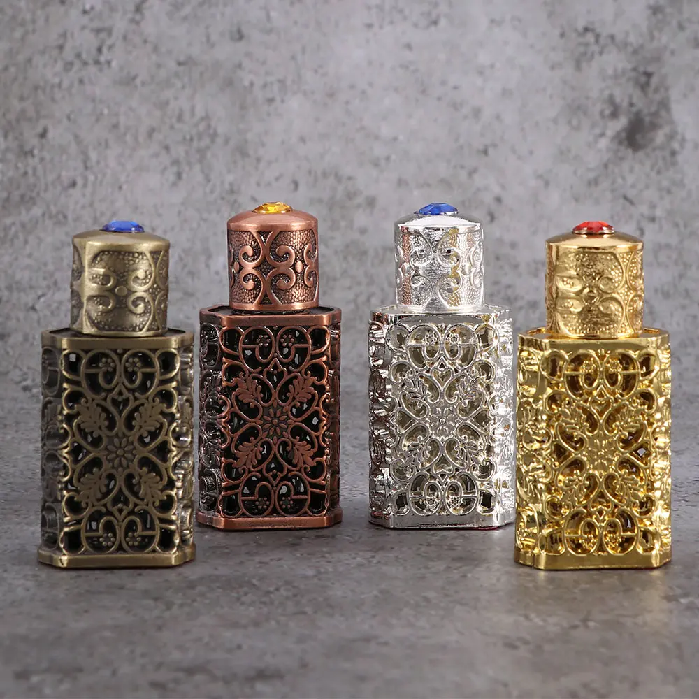 Фото 3 мл Состаренный металлический флакон для парфюма Арабский стиль Бутылочки