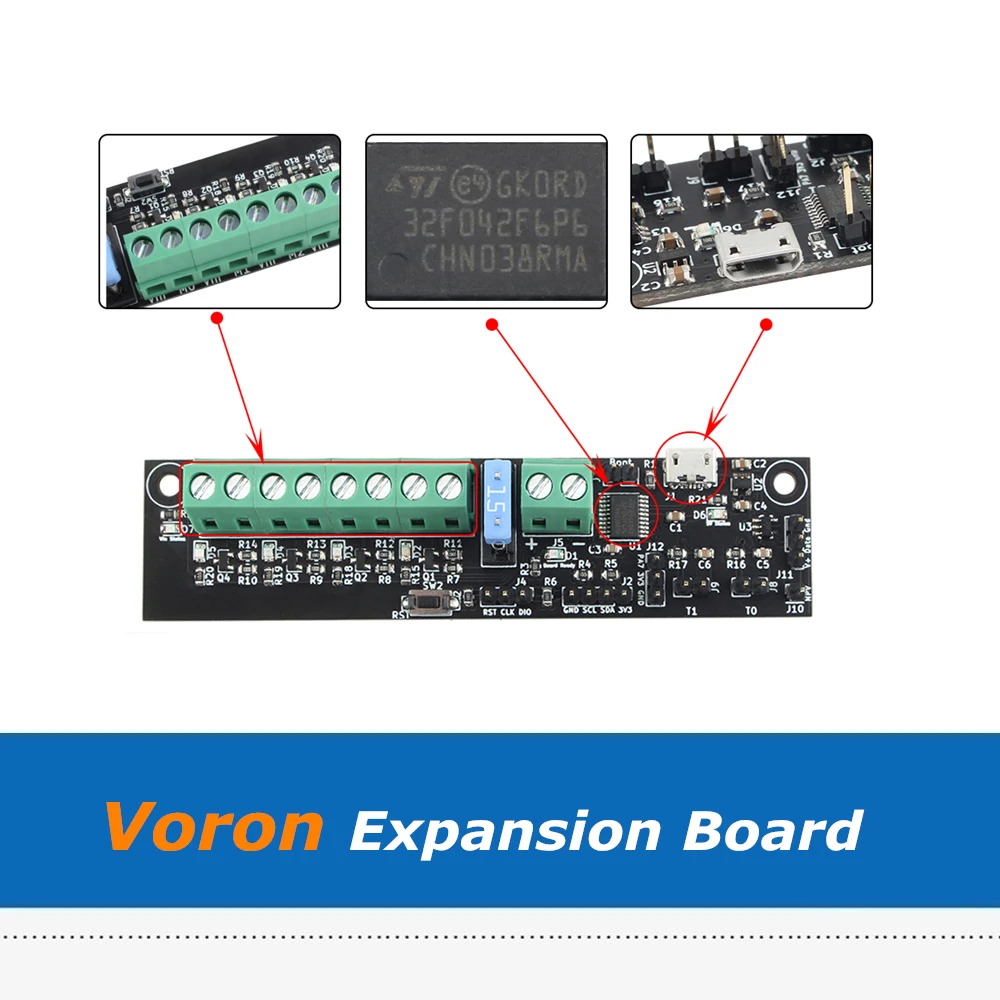 Плата расширения Klipper STM32F042F6P6 MCU, модуль расширения Voron2.4 для 3D принтера, детали, 1 шт.
Плата расширения Klipper STM32F042F6P6 MCU, модуль расширения Voron2.4 для 3D принтера, детали, 1 шт.