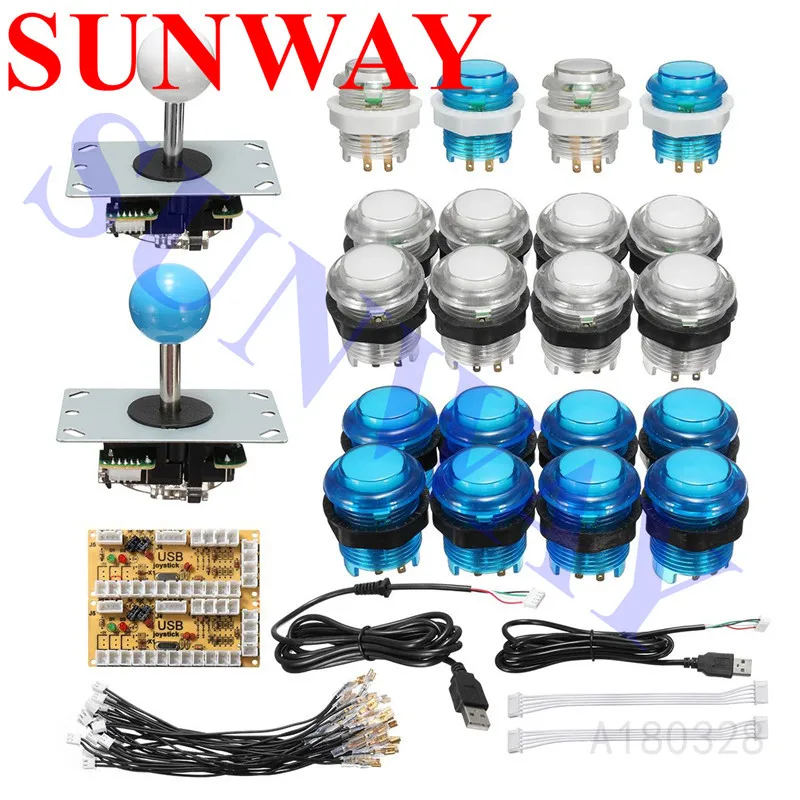 Zero Delay Joystick Arcade DIY Kit Parts With LED Push Button + Joystick + USB Encoder + Cables Game Arcade Joystick DIY Kits
Zero Delay Joystick Arcade DIY Kit Parts With LED Push Button + Joystick + USB Encoder + Cables Game Arcade Joystick DIY Kits