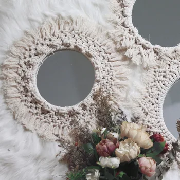 Wall Hanging Macrame Bohemian Decorative Nordic Mirror Woven Cotton Handmade Round Mirrors For Living Room Bedroom Decor
Wall Hanging Macrame Bohemian Decorative Nordic Mirror Woven Cotton Handmade Round Mirrors For Living Room Bedroom Decor