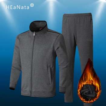 Tracksuit Men's Thicken Sport Training Sets Sweatshirts Two Piece Jacket+Pants Winter Sets Brand Clothing Men Keep warm Outfit 
Tracksuit Men's Thicken Sport Training Sets Sweatshirts Two Piece Jacket+Pants Winter Sets Brand Clothing Men Keep warm Outfit
