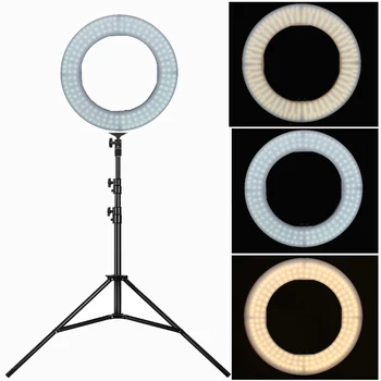 

Lightdow 18" Inch LD-448 Ring Light Photography Video Light 65W 2700K-5500K Dimmable LED Photographic Lighting with 1.9M Tripod