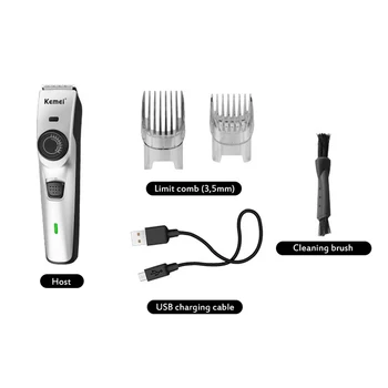 Kemei KM-7507 2020 NEW Hair Clipper Electric Trimmer USB Rechargeable Adjustable Trimmer For Men Barber Haircut 
Kemei KM-7507 2020 NEW Hair Clipper Electric Trimmer USB Rechargeable Adjustable Trimmer For Men Barber Haircut