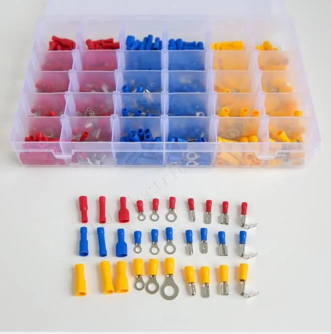 500PCS Cold Pressure Connection Terminal Red Blue Yellow Boxed Connect Group Combine Assorted Wire Terminals Crimp
500PCS Cold Pressure Connection Terminal Red Blue Yellow Boxed Connect Group Combine Assorted Wire Terminals Crimp