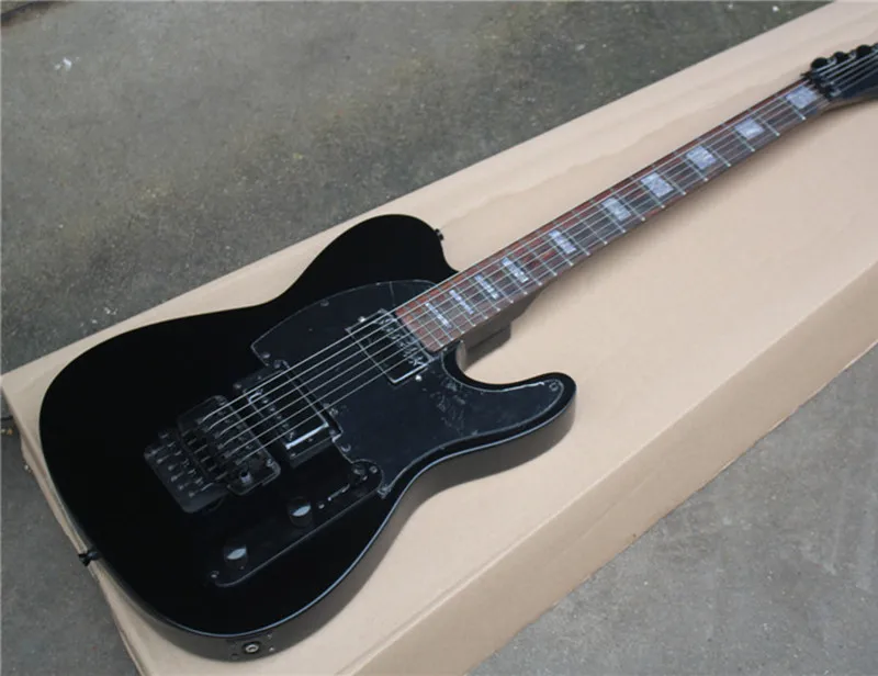 6-String Electric Guitar,Black Color Body,White Abalone Fret Marks Inlay,Black Hardware,can be Customized
6-String Electric Guitar,Black Color Body,White Abalone Fret Marks Inlay,Black Hardware,can be Customized
