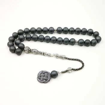 Natural Frosted hemati Tasbih gray beads Metal tassel handmake kazaz Islamic prayer beads 33 Heavy stone Muslim Rosary 
Natural Frosted hemati Tasbih gray beads Metal tassel handmake kazaz Islamic prayer beads 33 Heavy stone Muslim Rosary
