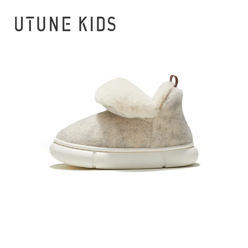 Зимние сапоги UTUNE KIDS войлочная зимняя обувь для девочек и мальчиков детей толстые