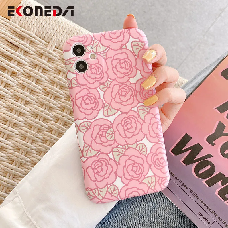 EKONEDA Pink Rose Case For iPhone XR X 11 12 Pro XS Max 7 8 Plus SE 2020 Soft TPU Case Silicone Protective Cover
EKONEDA Pink Rose Case For iPhone XR X 11 12 Pro XS Max 7 8 Plus SE 2020 Soft TPU Case Silicone Protective Cover