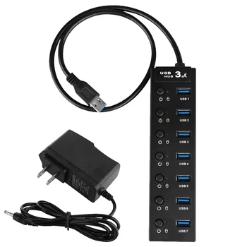 Splitter USB Hub Plug And Play Data Transmission 7 Ports Charging Dock Power Adapter With LED Indicator Office Extension
Splitter USB Hub Plug And Play Data Transmission 7 Ports Charging Dock Power Adapter With LED Indicator Office Extension