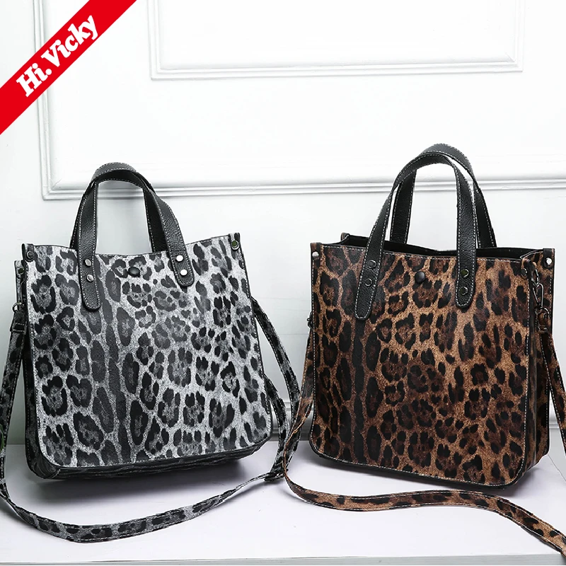 Фото Женская сумка-тоут с леопардовым принтом | Багаж и сумки