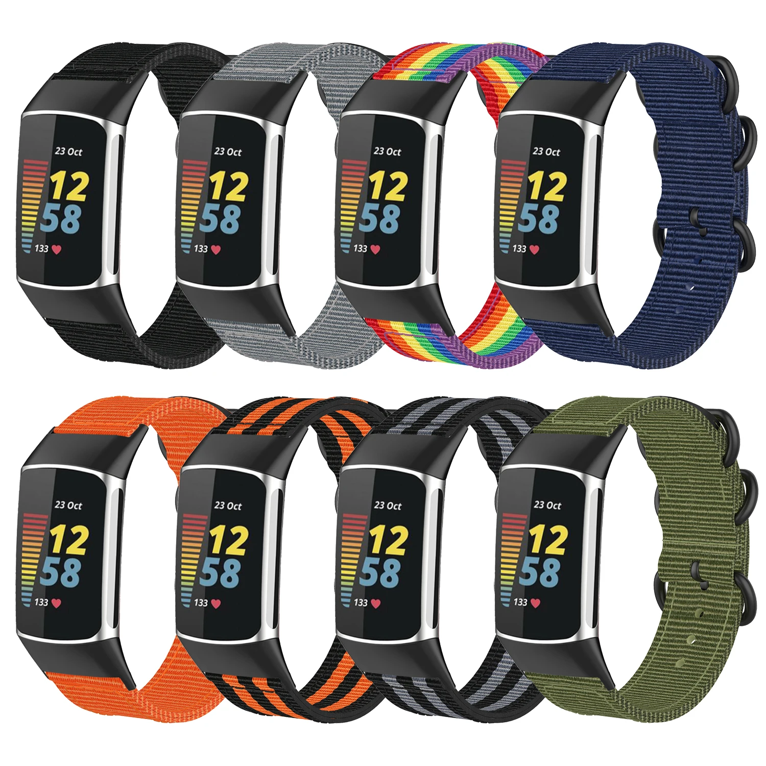 Ремешок нейлоновый для наручных часов Fitbit Charge 6, оздоравливающий кожу, подходит для Bit Charge 5, сменный Браслет из мягкой холщовой ткани 
Ремешок нейлоновый для наручных часов Fitbit Charge 6, оздоравливающий кожу, подходит для Bit Charge 5, сменный Браслет из мягкой холщовой ткани